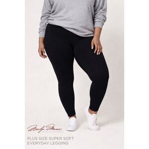 Marilyn Monroe Plus Size Black Super Soft Stretch Everyday Leggings 1X New